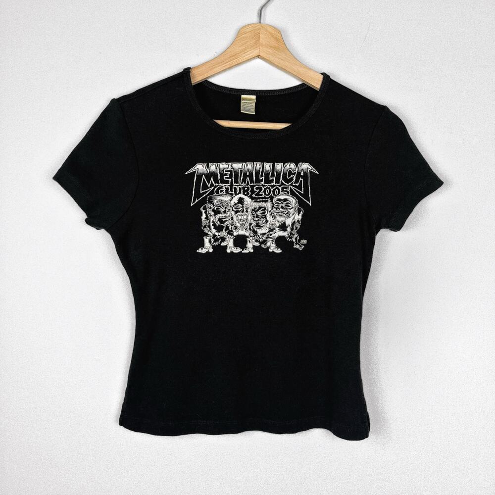 Vintage 2005 Metallica Babydoll Tee Kavio! Medium Heavy Metal Baby Band Tee
